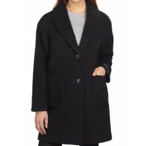 Derek Lam 10 Crosby Womens Oversize Wool Coat Black Size XS Wool Blend
